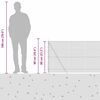 vidaXL Afrasteringspaal Grijs 10 x 0,8 m (16 x 16 mm gaas)