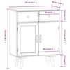 vidaXL Dressoir met lades 60x30x75,5 cm bewerkt hout