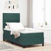 vidaXL Boxspringbed met matras Donkergroen 90 x 190 cm Stof