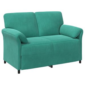 vidaXL 2-Zits Sofa Turquoise 138 x 83 x 95 cm Fluweel
