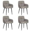 vidaXL Eettafelstoelen 4 st Nep Suede Leer Lichtgrijs