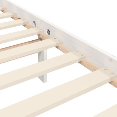 vidaXL Bedframe met hoofdbord massief hout wit 90x190 cm