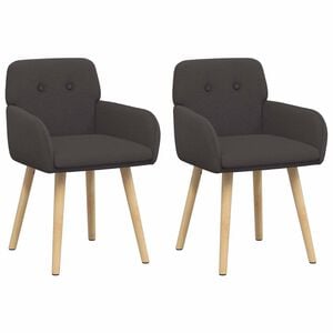 vidaXL Eettafelstoelen 2 st Boucl&eacute; Donkergrijs 59 x 57 x 85 cm