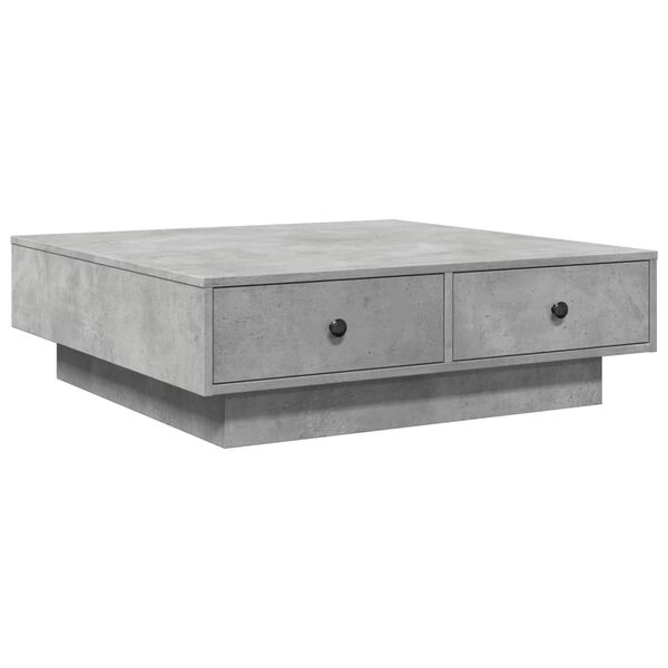 vidaXL Salontafel 90x90x28 cm spaanplaat betongrijs