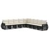 vidaXL Tuinbankenset 9 st Zwart en Cream Wit poly rattan