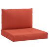 vidaXL Palletkussens 2 st stof gem&ecirc;leerd rood