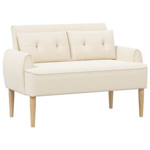 vidaXL Loungebank met knopencomfort Cr&egrave;mekleurig 117 x 67 x 77 cm