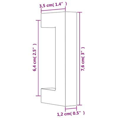 vidaXL Handvatten 20 st 320 mm roestvrij staal goudkleurig