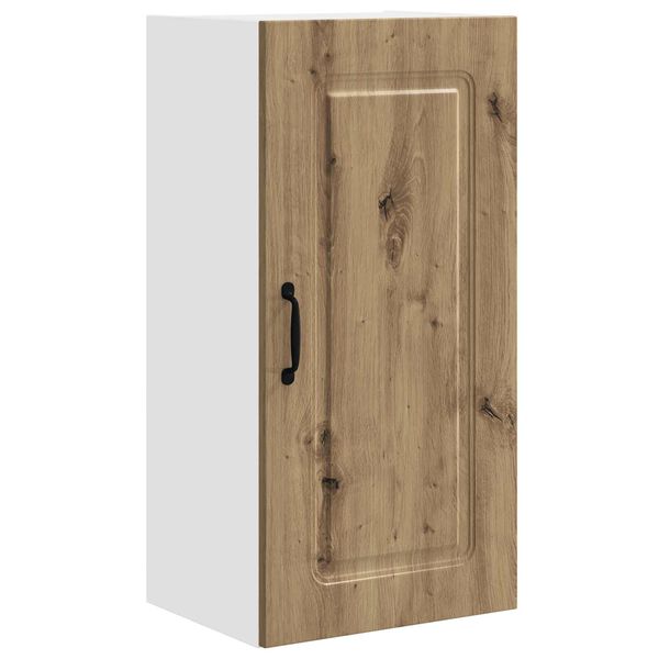 vidaXL Keukenkast Kalmar Artisan Eiken 40 x 31 x 80 cm Bewerkt hout