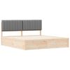 vidaXL Bedframe met Gevoerd Hoofdgedeelte Lichtgrijs 180 x 200 cm