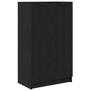 vidaXL Schoenenkast Zwart Eiken 59 x 35 x 100 cm Bewerkt hout
