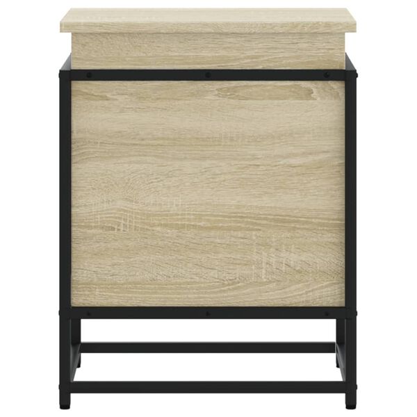 vidaXL Opbergbox met deksel 40x40x51,5 cm bewerkt hout sonoma eiken