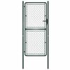 vidaXL Tuinpoort staal 100x200 cm groen