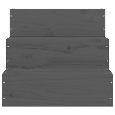 vidaXL Huisdierentrap 40x37,5x35 cm massief grenenhout grijs