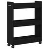 vidaXL Kast met wiel Zwart Eiken 60 x 22 x 79 cm