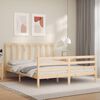 vidaXL Bedframe met hoofdbord massief hout