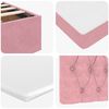 vidaXL Ottoman bed met matras 180x200 cm fluweel roze
