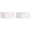 vidaXL Nachtkastje 2 st Wit 37 x 35 x 18,5 cm Massief grenenhout