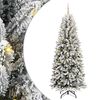 vidaXL Kunstkerstboom Wit 240 cm PVC en Plastic en Staal en PE