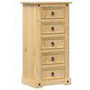 vidaXL Nachtkastje Corona 53x39x103 cm massief grenenhout