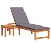 vidaXL Ligstoel 2 pcs Bruin Massief Acaciahout