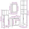 vidaXL Badkamermeubelset met plank met opslag 4 pcs Bruin Bewerkt hout