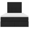 vidaXL Opbergbed met LED met matras Zwart 120 x 200 cm Polyester