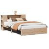 vidaXL Bed met boekenkast zonder matras massief grenenhout 140x200 cm