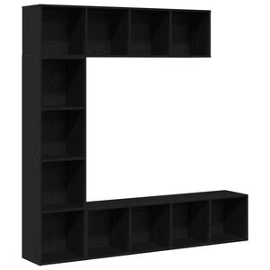 vidaXL Boekenkast 12-laags 3 st 36 x 30 x 143 cm Bewerkt hout