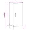 vidaXL Dressoir 34,5x34x90 cm bewerkt hout betongrijs