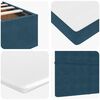 vidaXL Ottoman bed met matrassen en LED's 90x200cm fluweel donkerblauw