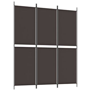 vidaXL Kamerscherm met 3 panelen 150x180 cm stof bruin