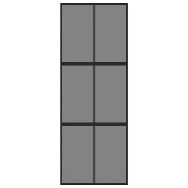 vidaXL Schuifdeur 76x205 cm gehard glas en aluminium zwart