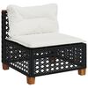 vidaXL 8-delige Loungeset met kussens poly rattan zwart