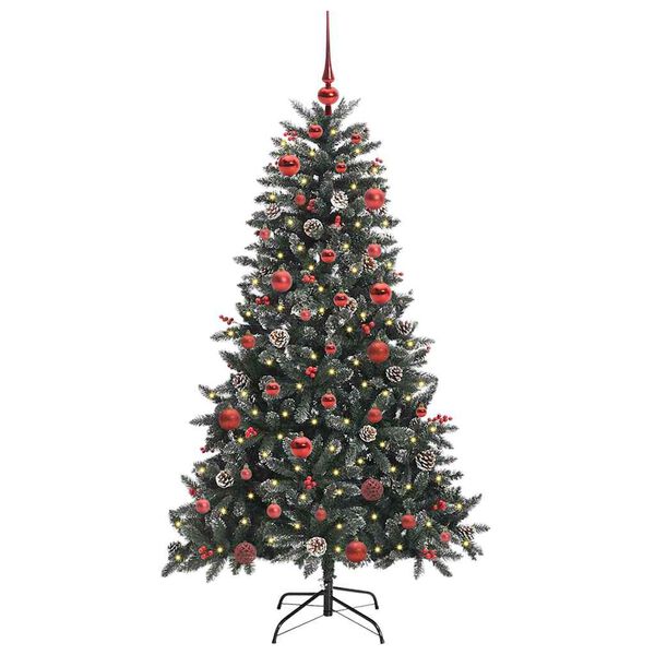 vidaXL Kunstkerstboom met 150 LED Groen 150 cm PVC en Plastic en Staal