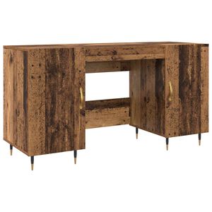 vidaXL Bureau Oud hout Bewerkt hout 140 x 50 x 75 cm