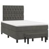 vidaXL Boxspring met matras fluweel donkergrijs 120x190 cm