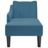 vidaXL Chaise longue met rechterarmleuning fluweel blauw