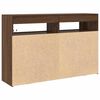 vidaXL Dressoir Bruin Eiken 116 x 30 x 75 cm Bewerkt hout