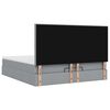 vidaXL Ottoman bed met matras en LED's 180x200cm stof lichtgrijs