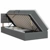 vidaXL Opbergbed met matras Donkergrijs 90 x 190 cm fluweel