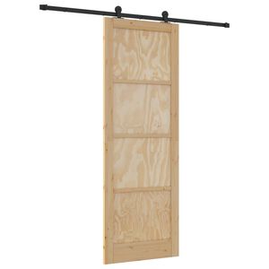 vidaXL Schuifdeur ORKDAL 83 x 232 cm Massief grenenhout Naturel