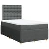 vidaXL Boxspring met matras stof donkergrijs 120x190 cm