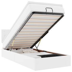 vidaXL Ottomaanse bed met matras 80x200cm kunstleer wit