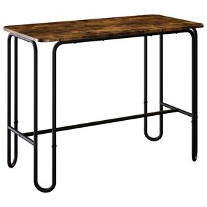 vidaXL Eettafel 100 x 50 x 75 cm Bewerkt hout Gerookt eiken