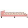vidaXL Bedframe met hoofdeinde fluweel roze 180x200 cm