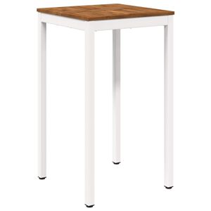 vidaXL Tuinbar Tafel NAARDEN Natuurlijk en Wit 60 x 60,5 x 105 cm