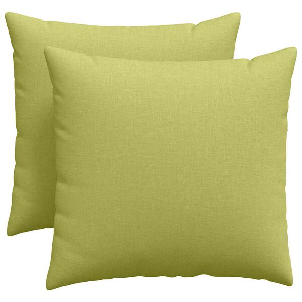 vidaXL Sofa Kussens 2 pcs Lichtgroen 50 x 50 cm Stof