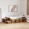 vidaXL Opbergbedframe met opslag Oud Hout 90 cm Bewerkt hout