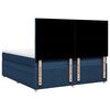 vidaXL Boxspring met matras stof blauw 200x200 cm